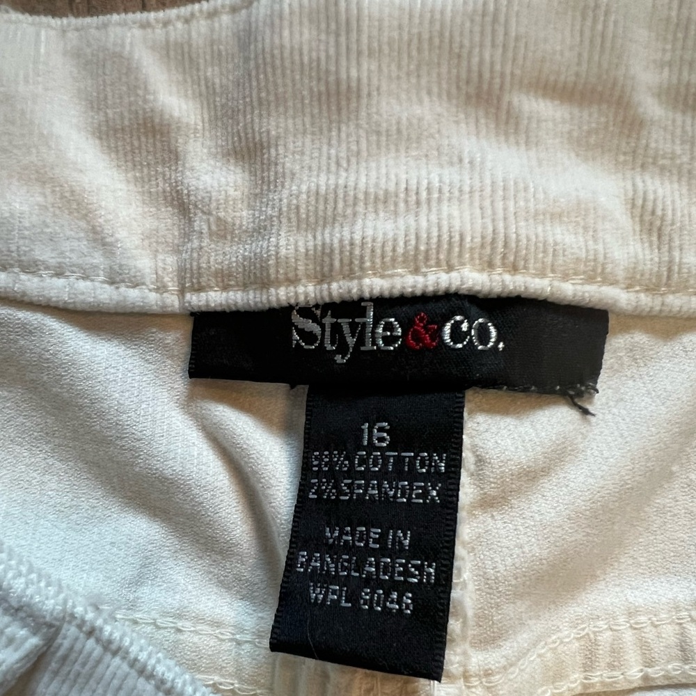 Style & Co. Off-White Corduroy Pants - Picture 4 of 5